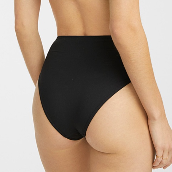 Black high rise bikini swimsuit bottom NWT - Picture 2 of 11